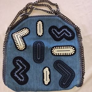STELLA MCCARTNEY THE FALABELLA DENIM SHOULDER BAG